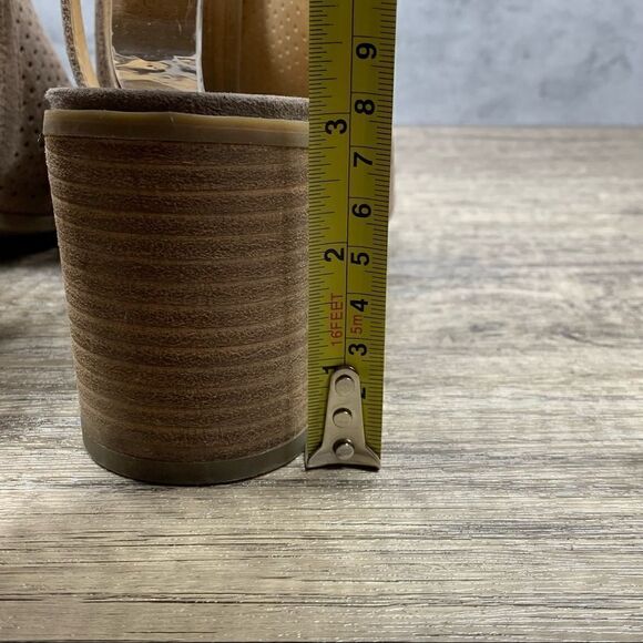 Franco Sarto Harlet 2~Women’s Slingback Sandals~Size US 10M~Beige Suede - Picture 5 of 9